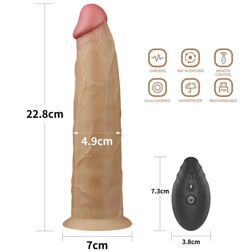 LOVETOY Dual Layered Vibe with Rotation 9 вибратор