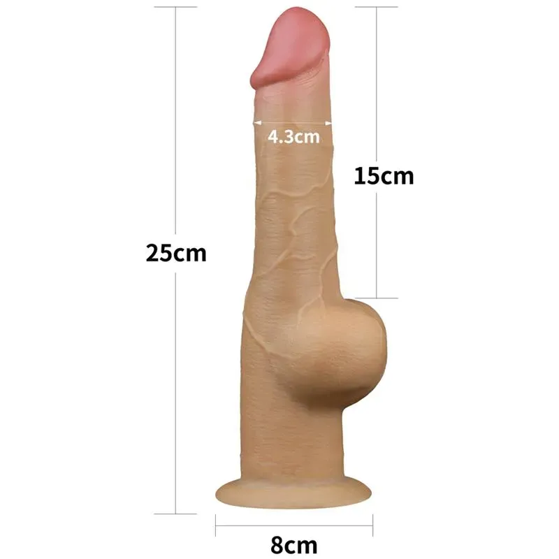 LOVETOY Dual Layered Dildo 9.5 silikoondildo