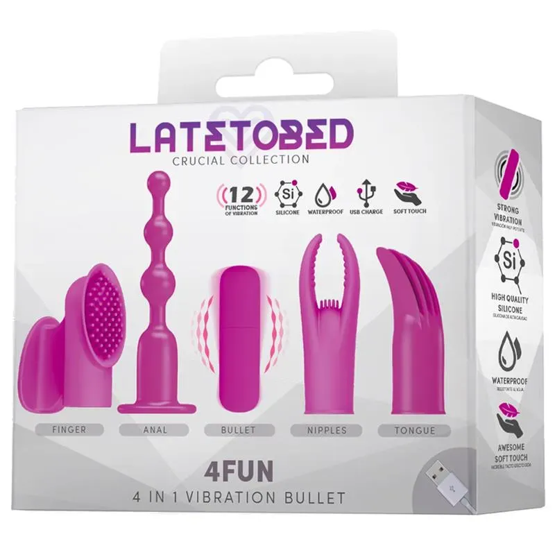 LATETOBED 4Fun vibrokuul ja 4 otsikut