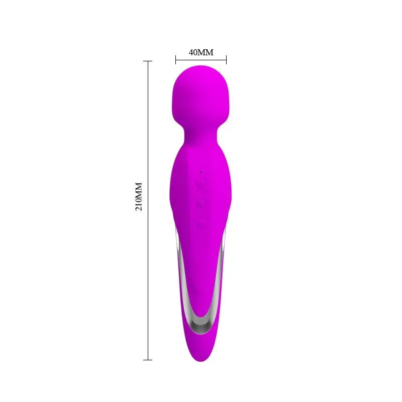 PRETTYLOVE Mortimer USB wand-vibraator, lilla