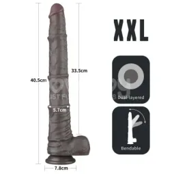 LOVETOY Dual Layered Bendable Dildo XXL 16