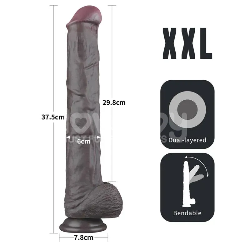 LOVETOY Dual Layered Bendable Dildo XXL 14,5