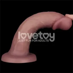 LOVETOY Dual Density вибрирующий дилдо, 20 см