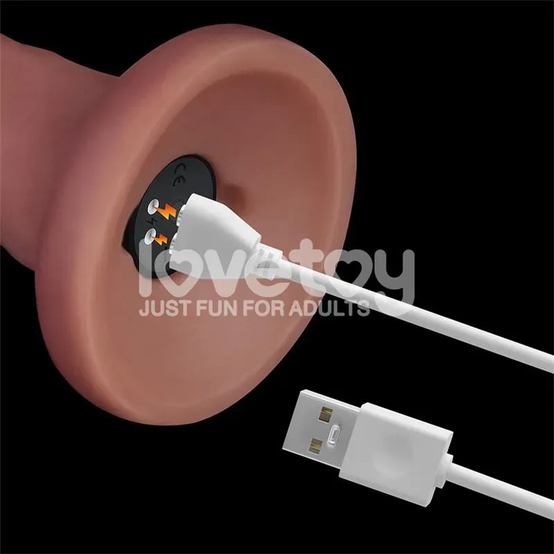 LOVETOY Dual Density вибрирующий дилдо, 20 см