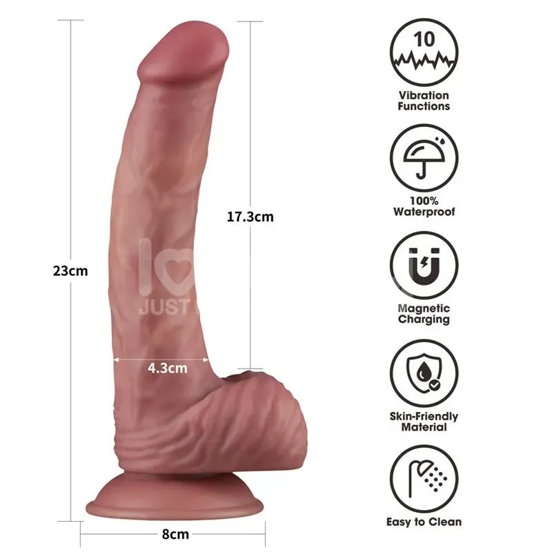 LOVETOY вибрирующий фаллоимитатор, 23 см