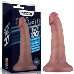LOVETOY vibreeriv dildo, kahetihedusega, 16 cm