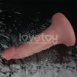 LOVETOY vibreeriv dildo, kahetihedusega, 16 cm