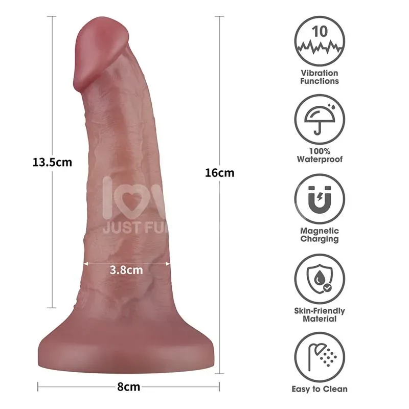 LOVETOY фаллоимитатор с вибрацией, 16 см