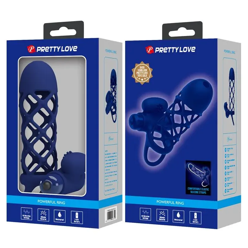 PRETTYLOVE вибронасадка на пенис, 10 режимов