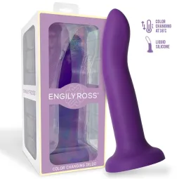 Color-Changing Dildo Purple to Pink Size L 21 cm