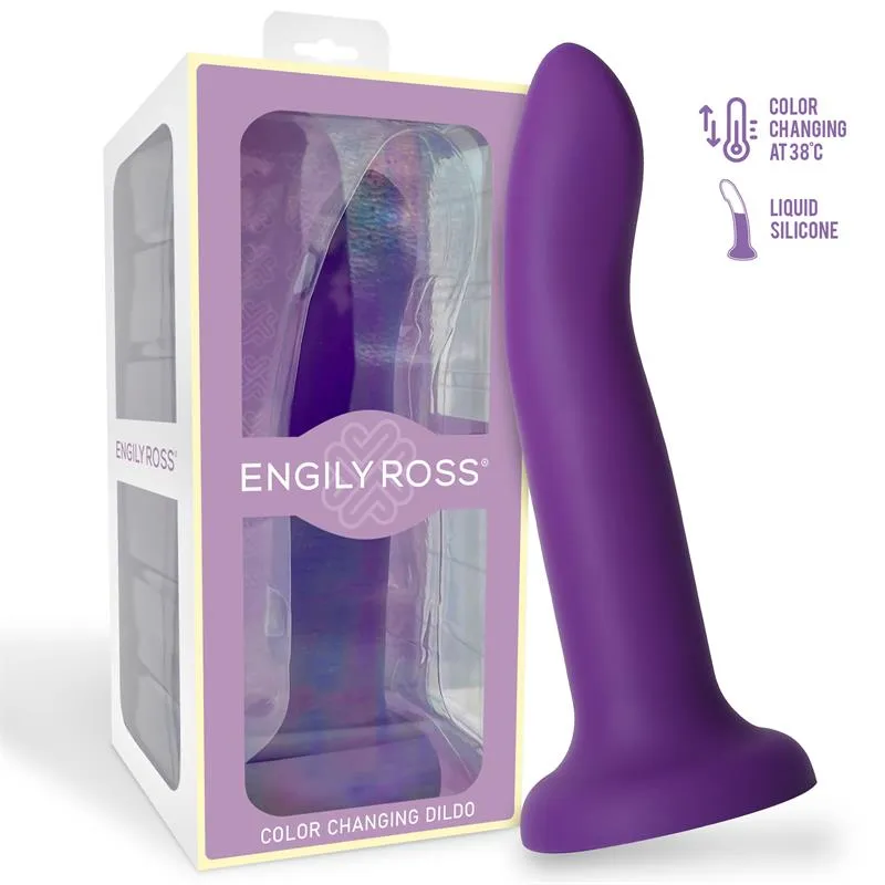 Värvi muutev dildo, lillast roosaks, 21 cm | Noks.ee