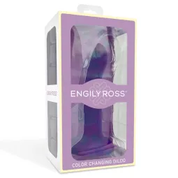 Color-Changing Dildo Purple to Pink Size M 17 cm